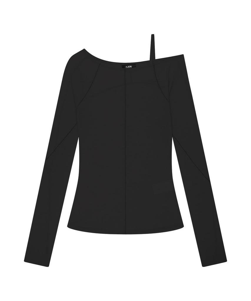 OJOS Strap Flatseam Long Sleeve Top / Black