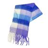 Premium color plaid scarf women's winter warm scarf mohair thickened scarf versatile shawl