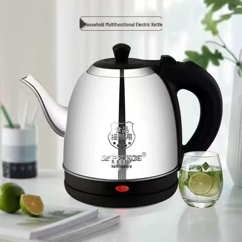 Positive Hemisphere 1.2L Long Spout Electric Kettle for Tea, Stainless Steel, Auto Shut-off