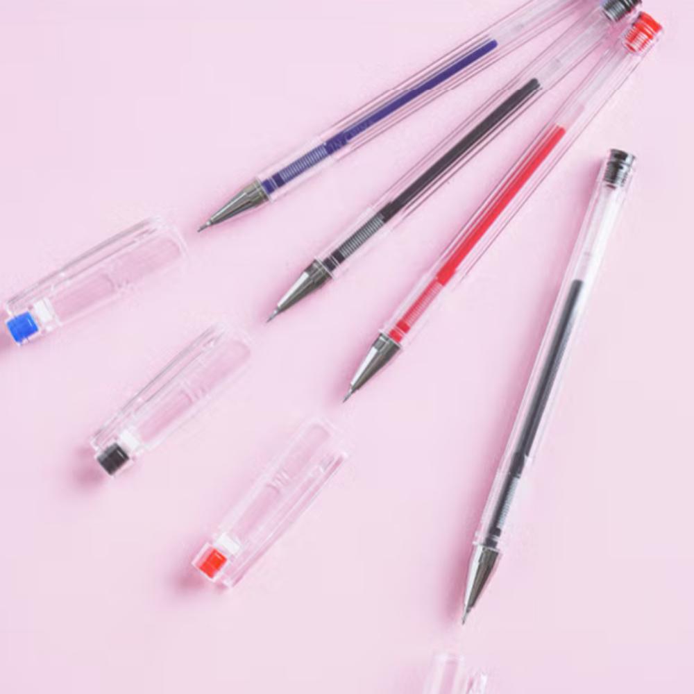 4-pack of 0.28 mm cap-type 3-color gel pens