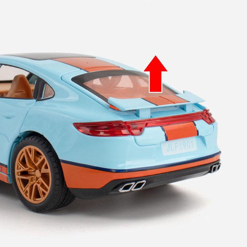 Giocattolo modello auto pressofuso in scala 1/24 Panamera, veicolo giocattolo da tirare indietro con suono e luce per bambini, ragazzi, ragazze, collezione regalo