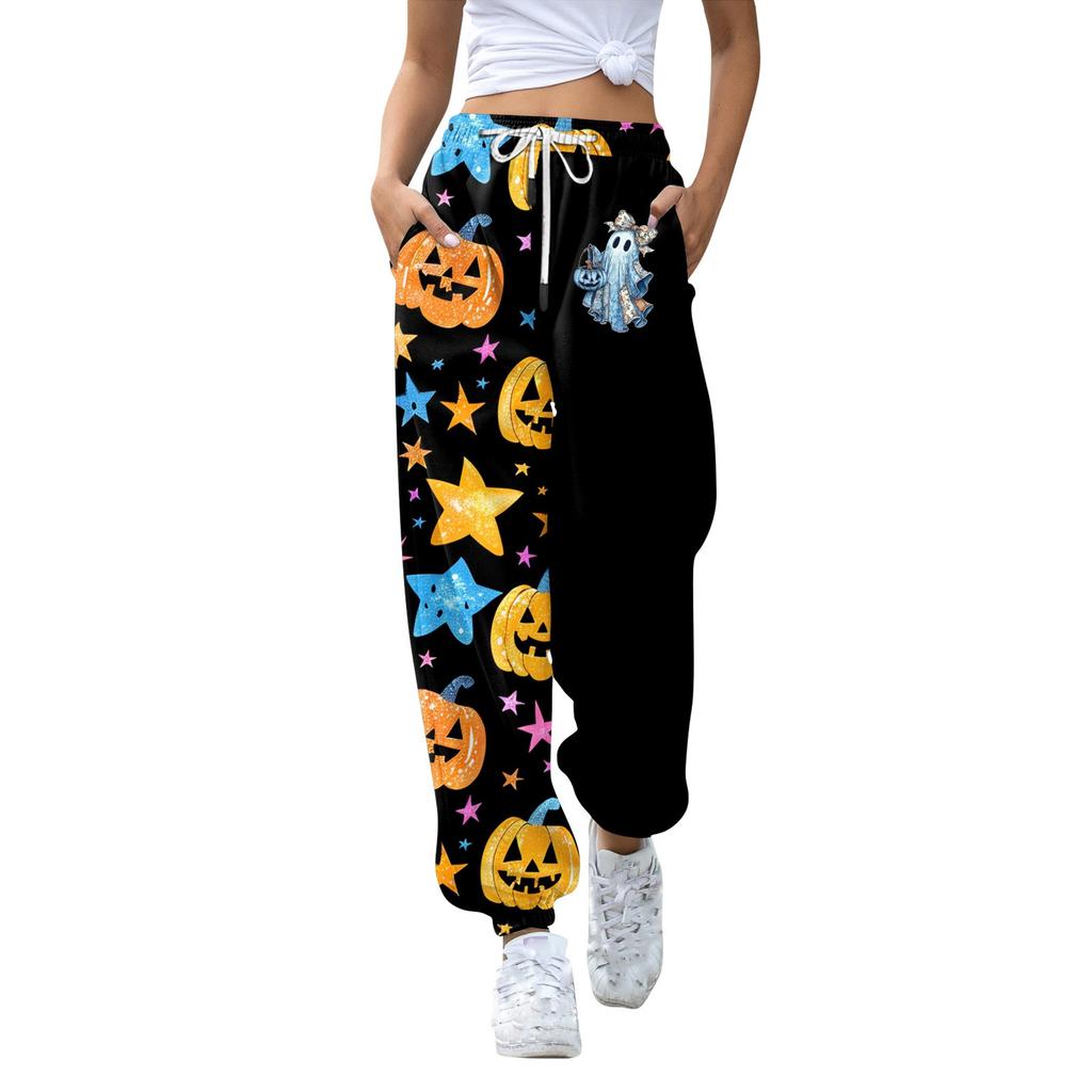 Women's Casual Fashion Sweatpants Halloween Printed Casual Pants