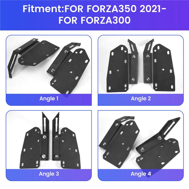 A51K-Motorcycle Spotlight Bracket Pedal For Honda FORZA350 Forza300 NSS350    Sports Light Fog Lamp Holder чёрный