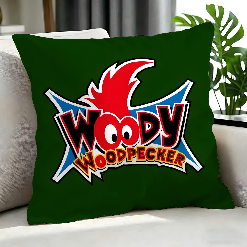 Cartoon Woody Woodpecker Cushion Cover Cushion Cover Set 4Pcs 50x50 45x45 40x40 Pillowcase Decorative Sofa Home Decor
