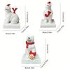 Polar Bear Resin Statue Christmas Decoration Cute Polar Bear Statue Decoration Home Decoration