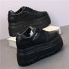 Fashion 8CM High Quality Microfiber Leather White Platform Sneakers for Women Wedge Heel Sneakers Shoes Comfy Casual Shoes Female