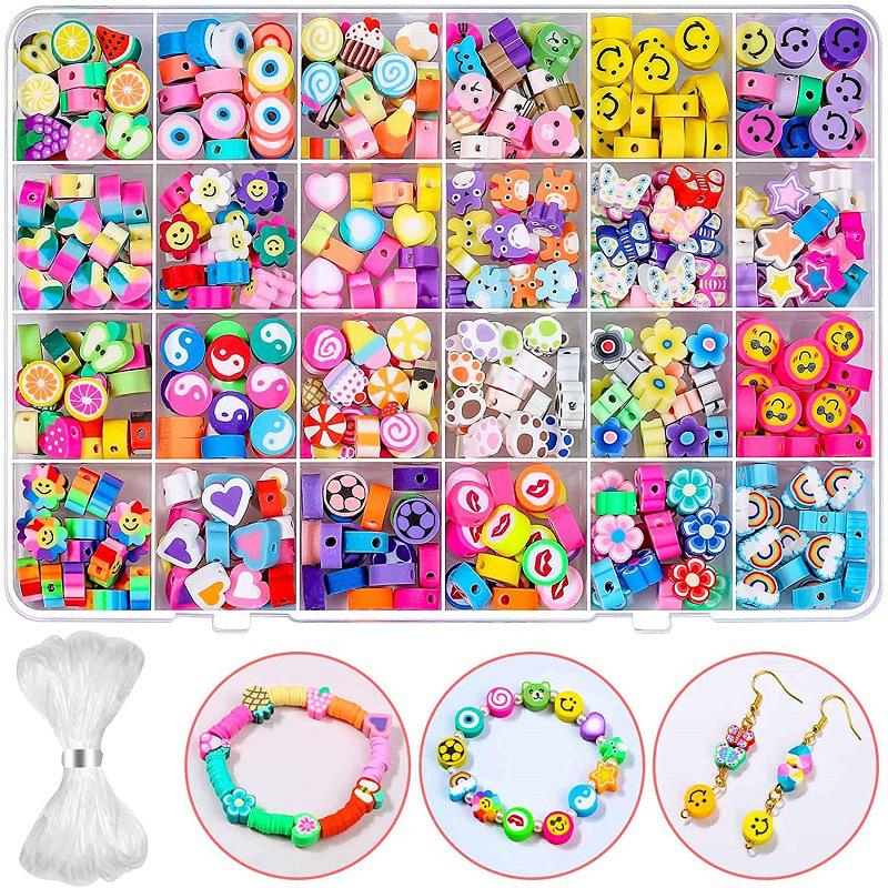 Colorful Polymer Clay Beads DIY Set: Straight Hole Fruit Beads for Bohemian Jewelry Accessories