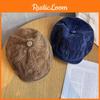 Cotton Vintage Corduroy Cap With Curved Brim Fashionable Breathable Hat Duckbill