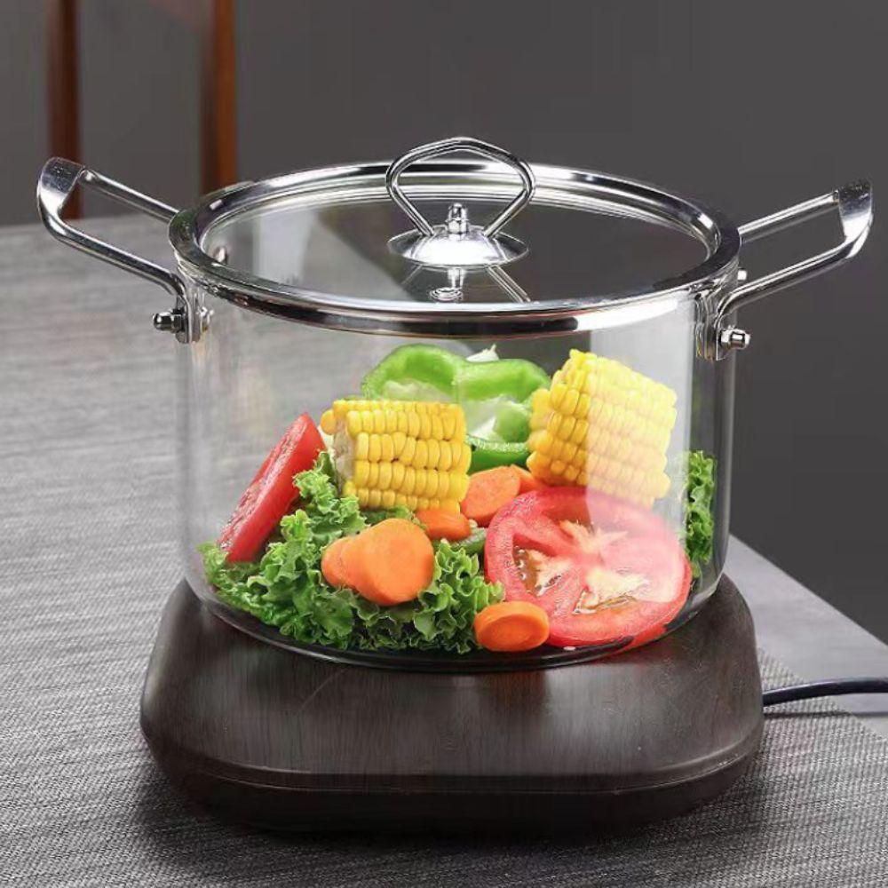 Minimalist High Borosilicate Glass Cooking Pot Modern Soup Pot Milk Pot  Housewarming Gift