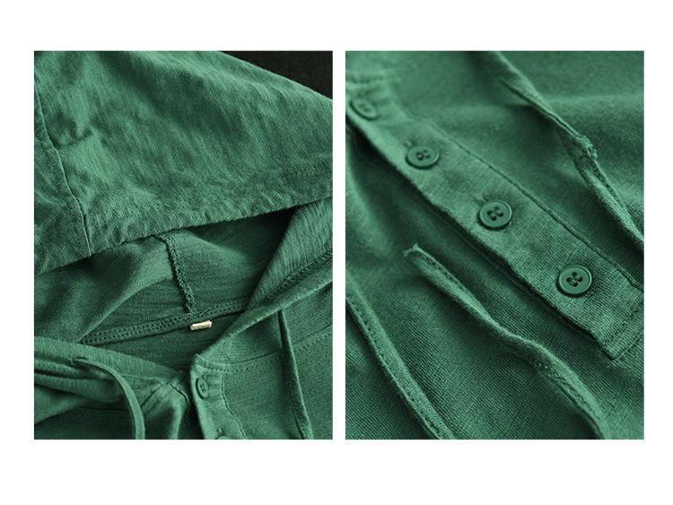 2025 Spring Retro Hooded Pullover: Women's Casual Loose Fit Solid Color Long Sleeve Sweatshirt