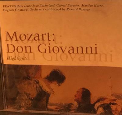 CD SUTHERLAND, BACQUIER, HORNE, BONYNG - Mozart: Don Giovanni (Highlights)  4500802 Belart 1994 Germany Classical Used