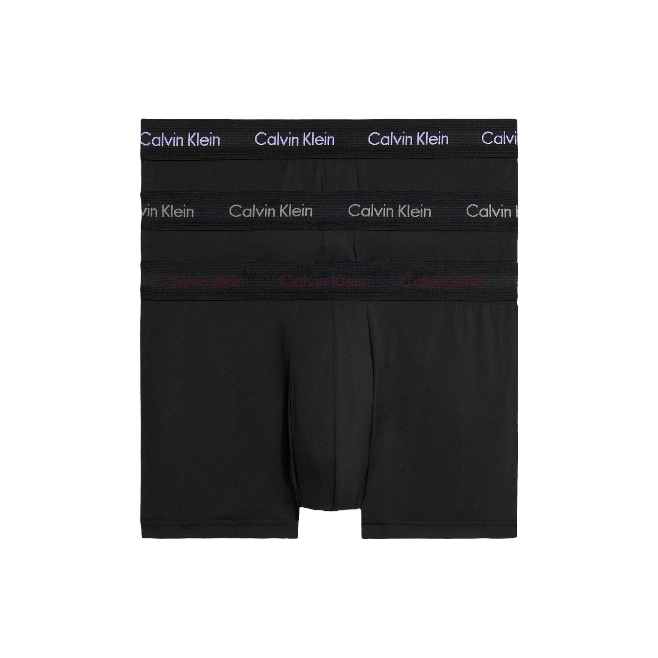 Calvin Klein 3 Pack Low Rise Trunks - Cotton Stretch Letter Embroidery Slim Fit Boxer Briefs Men underwear U2664G-H55 S