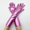 Střední a dlouhé lakované kožené rukavice Elastické těsné kožené rukavice Těsné pódiové Sexy noční klub Zimní