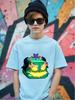Happy Fruit Box Kids Short Sleeve T Shirt Summer Cute Cartoon Crewneck Boys Girls Age 3-14