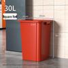 Large Square Lidless Rubber Trash Can