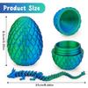 3D Printed Dragon Egg with Dragon Full Articulated Dragon Modle Movable Rotatable Articulated Desktop Ornament Kid Toy