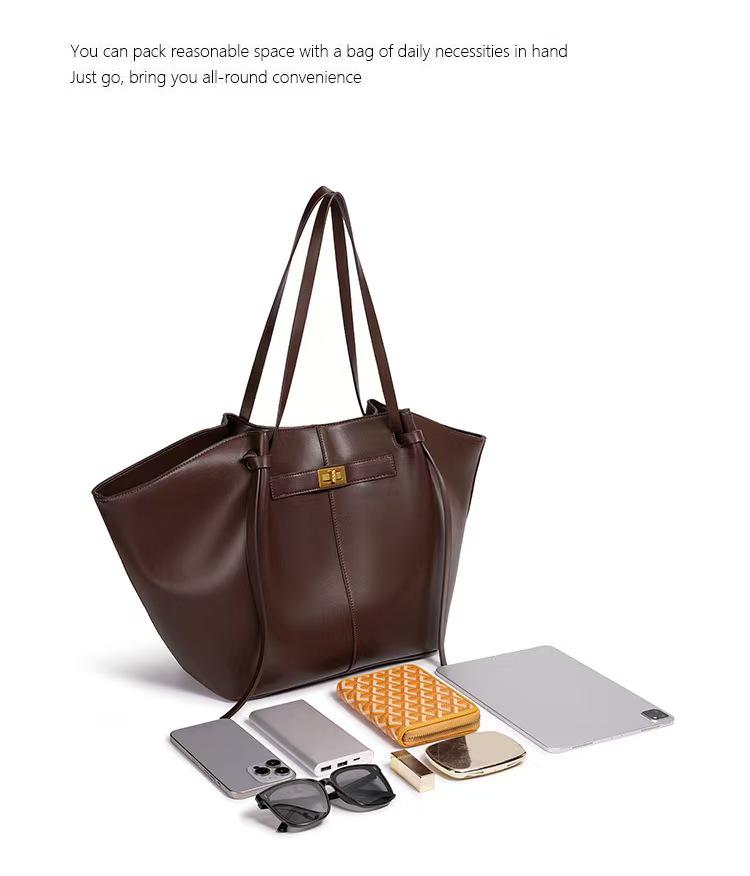 2025 Korean Style Large Capacity Women's Tote Bag - Simple, Fashionable Underarm Design for Cross-border Commuting