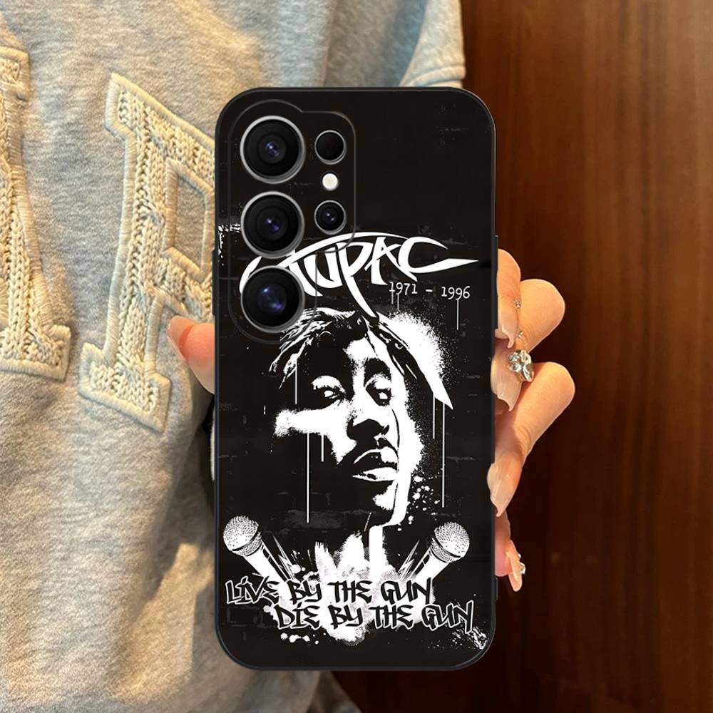 

2Pac Hip Hop Singer Phone Case For Samsung S 24 Fe 25 Ultra Plus 20 Lite 21 30 22 23 24 22 Ultra 5G Fundas Samsung S21 plus
