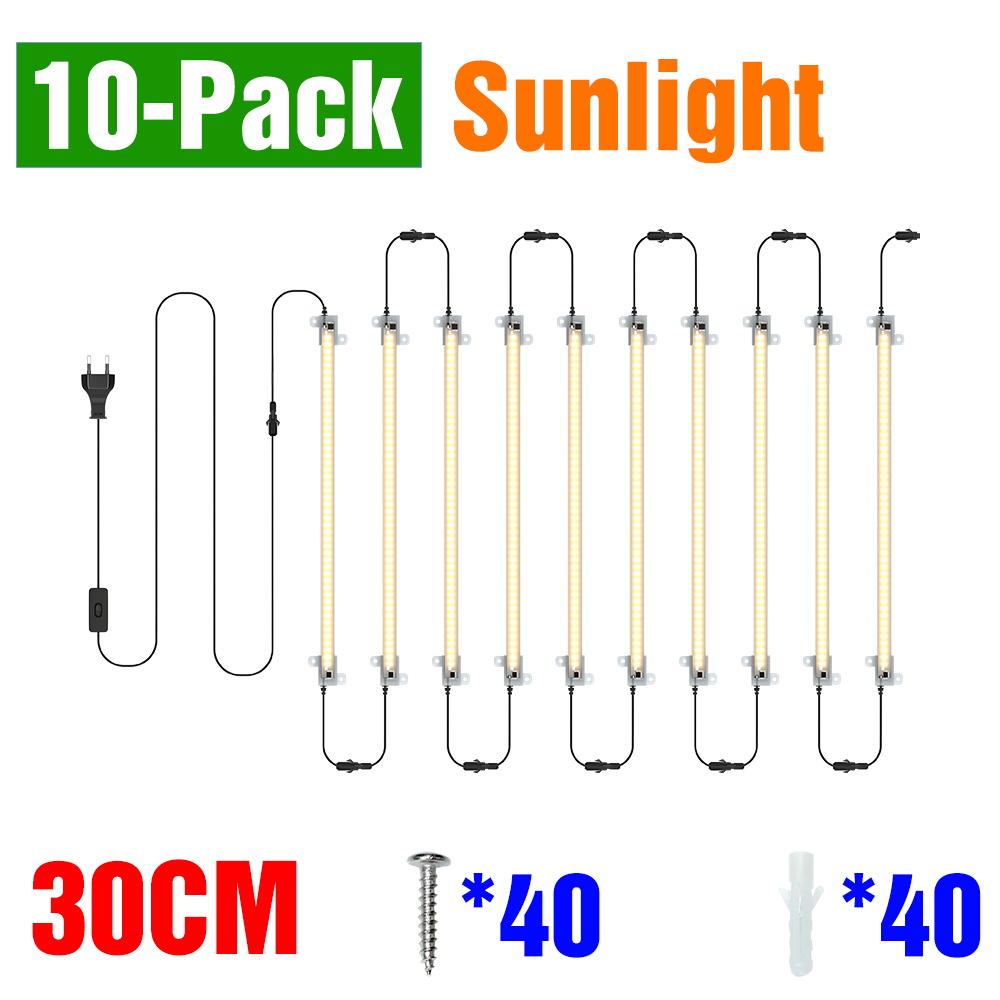 LED Plant Grow Lights Full Spectrum Indoor Hydroponics Seed Flower Vegetables Growth Box Cultivation Lamp EU plug 30/50CM AC220V