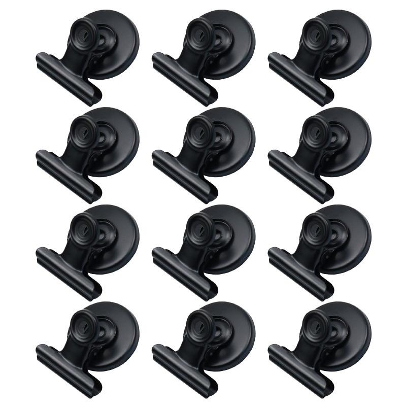 Durable Magnetic Photo Clips 3/12Pcs Metal Fridge Magnet Clips for DIY Picture Display Home Organization