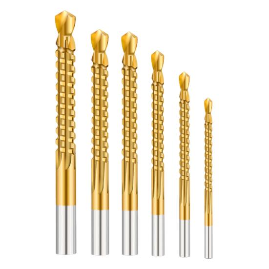 

6 шт. 3/4/5/6/6.5/8 мм спиральные сверла из кобальта, сверхпрочные круглые сверла из нержавеющей стали, твердого металла, алюминия, пластика, режущие сверла, деревообрабатывающие инструменты 1 Set