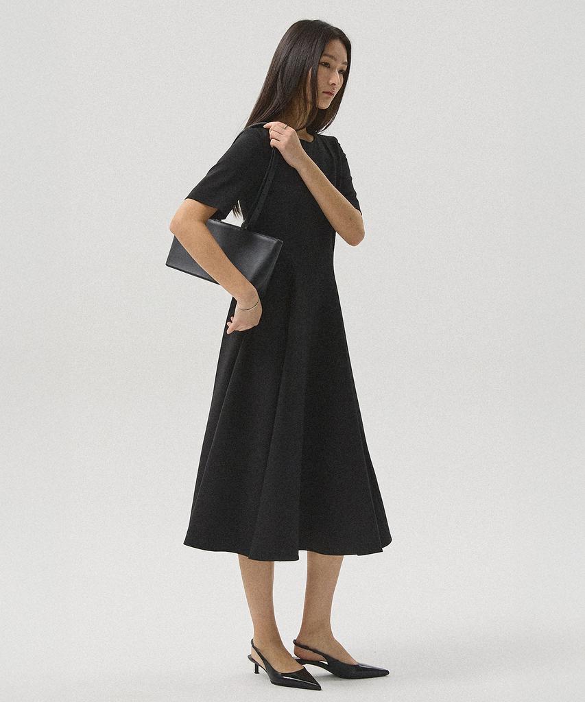 Aheule Lino Flare Tension One-Piece Dress_Black