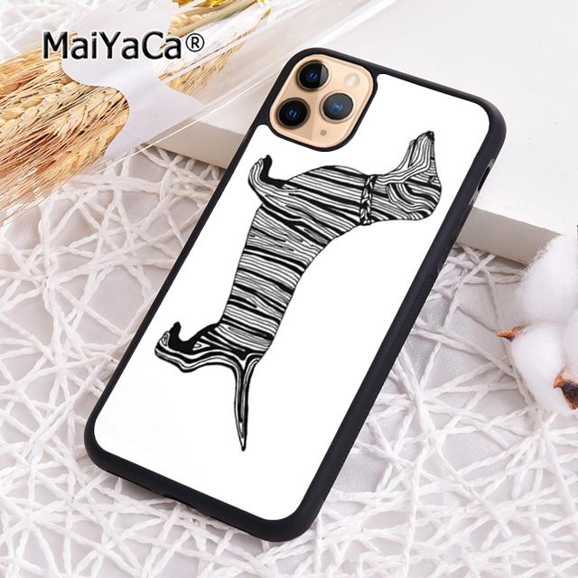 MaiYaCa Dachshund Sausage Dog Lover Heartbeat Phone Case For iPhone 17 Air 16 Pro Max 15 14 Plus 12 13 Cover Coque