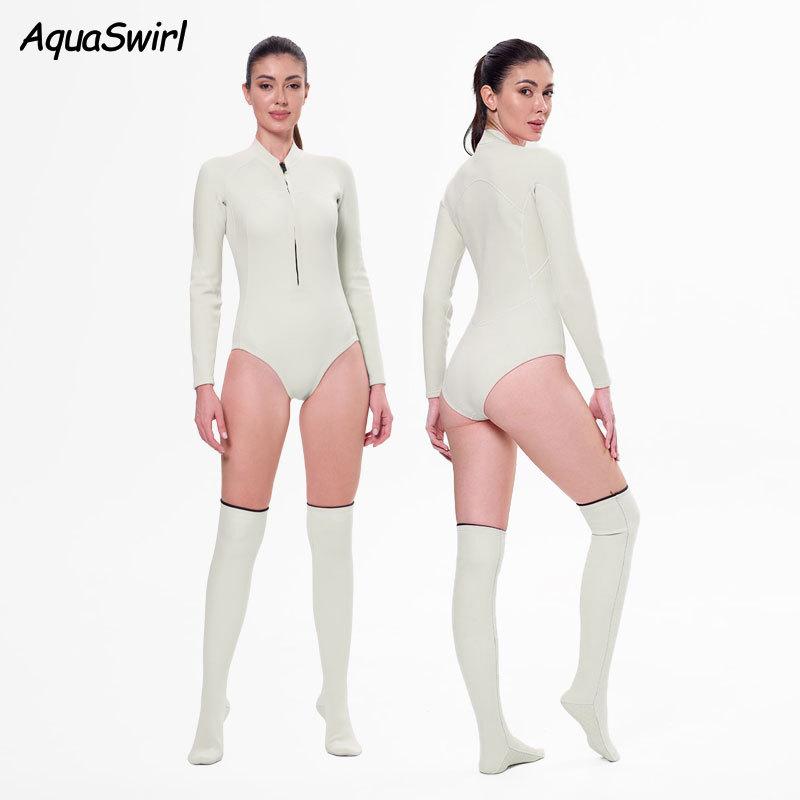 Training Diving Suit Specially Designed Off-white Warm Sun Protection Slimming Wet Women's Quick-drying Surfing