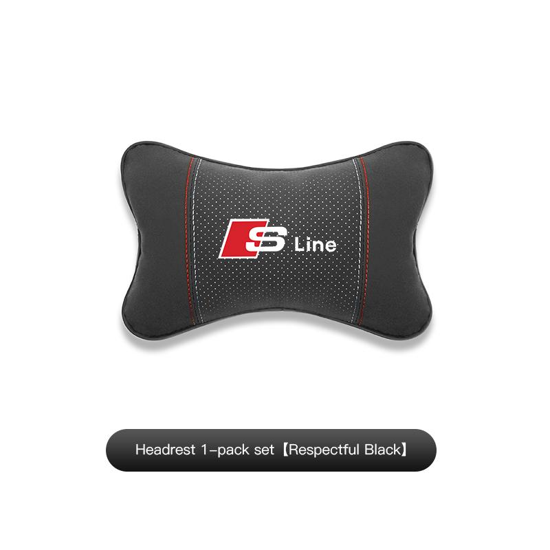 2026 Hot Luxury Suede Car Seat Headrest Neck Lumbar Support Key Ring For Audi A7 A3 A4 A6 A5 Q5 A1 Q7 Q3 Q4 TT SQ5 RSQ3 RSQ8 S3 S4 RS5 S7