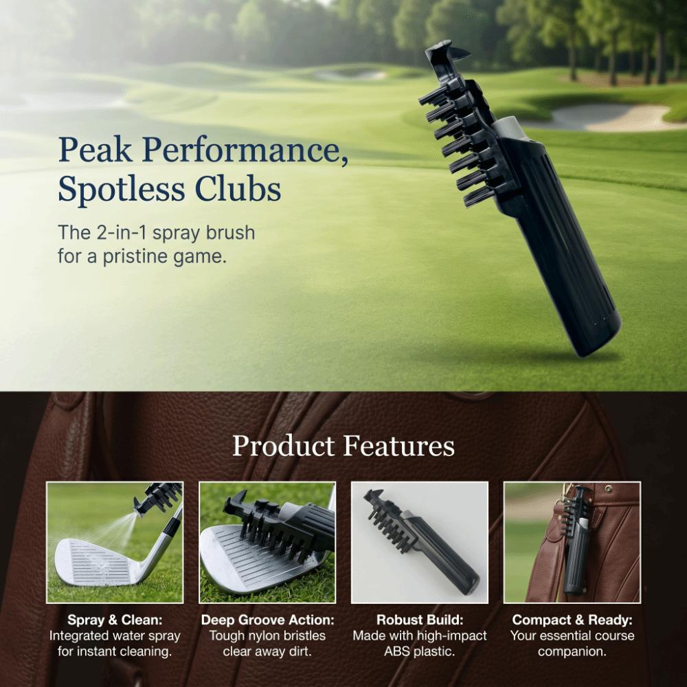 ABS Handle Golf Club Brush Detachable Bottle Cleaning Brush Golf Groove Cleaner  Practice Bag