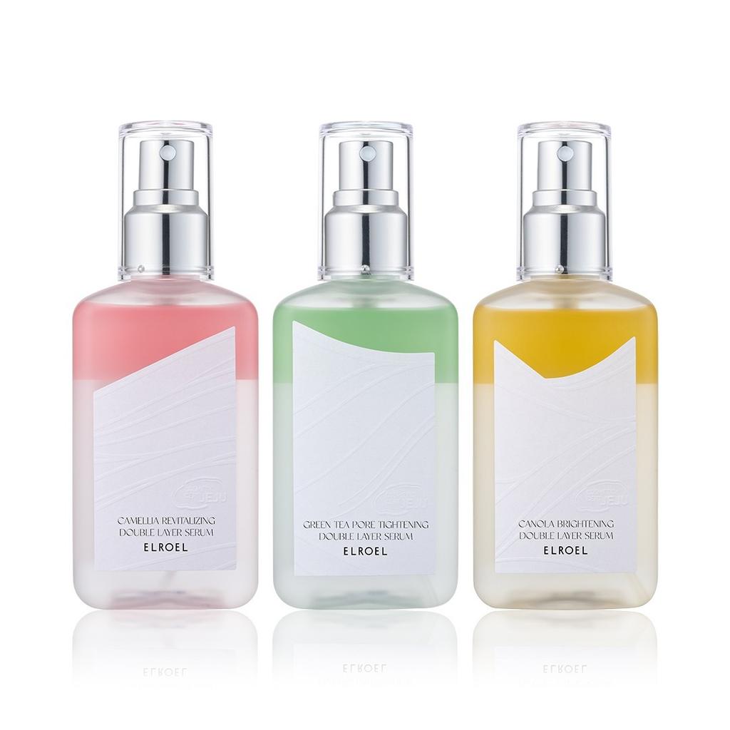 ELROEL DOUBLE LAYER SERUM 100ml/GREEN TEA PORE TIGHTENING/CANOLA BRIGHTENING/CAMELLIA REVITALIZING