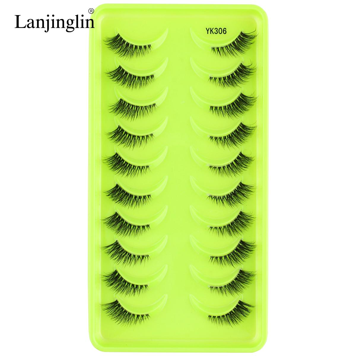 

Накладные ресницы Half Eye Lashes 3/10 пар 3D Mink Lashes Natural/Dramatic Handmade Многоразовые накладные ресницы Инструменты для макияжа Faux Cils