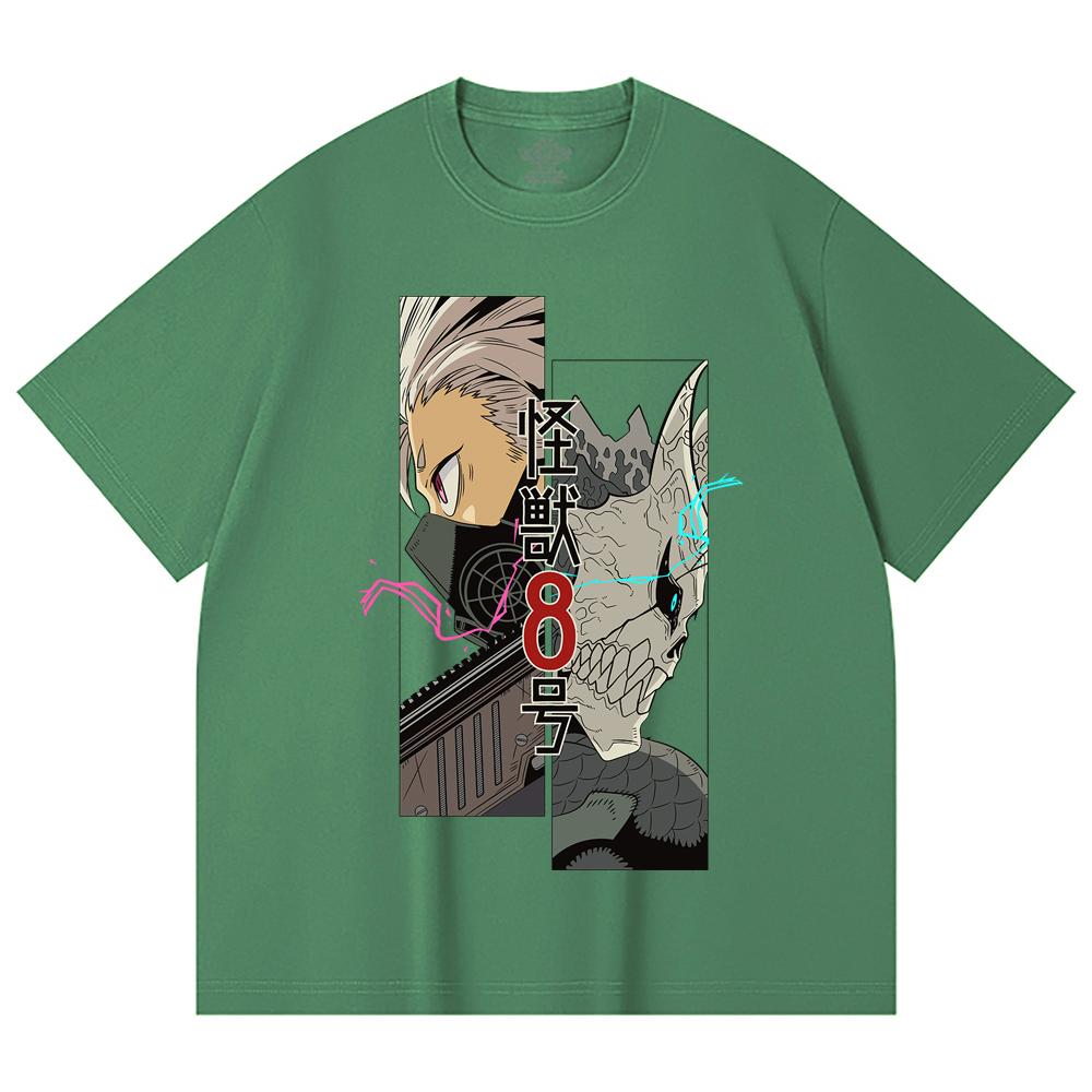 230 Gsm 100% Cotton Kaiju No 8 V17 Print Unisex Heavy Cotton T Shirt