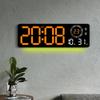 Modern LED Luminous Wall Clock with Dual Alarms