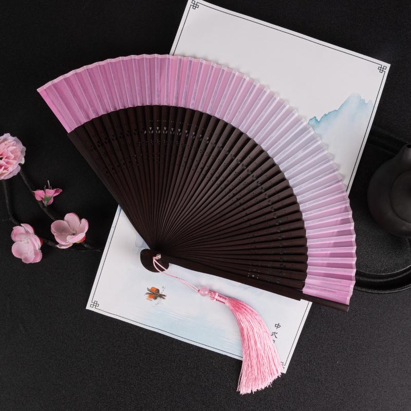 Gradient Chinese Wedding Bride Fan: Hanfu, Cheongsam, Morning Robe Prop