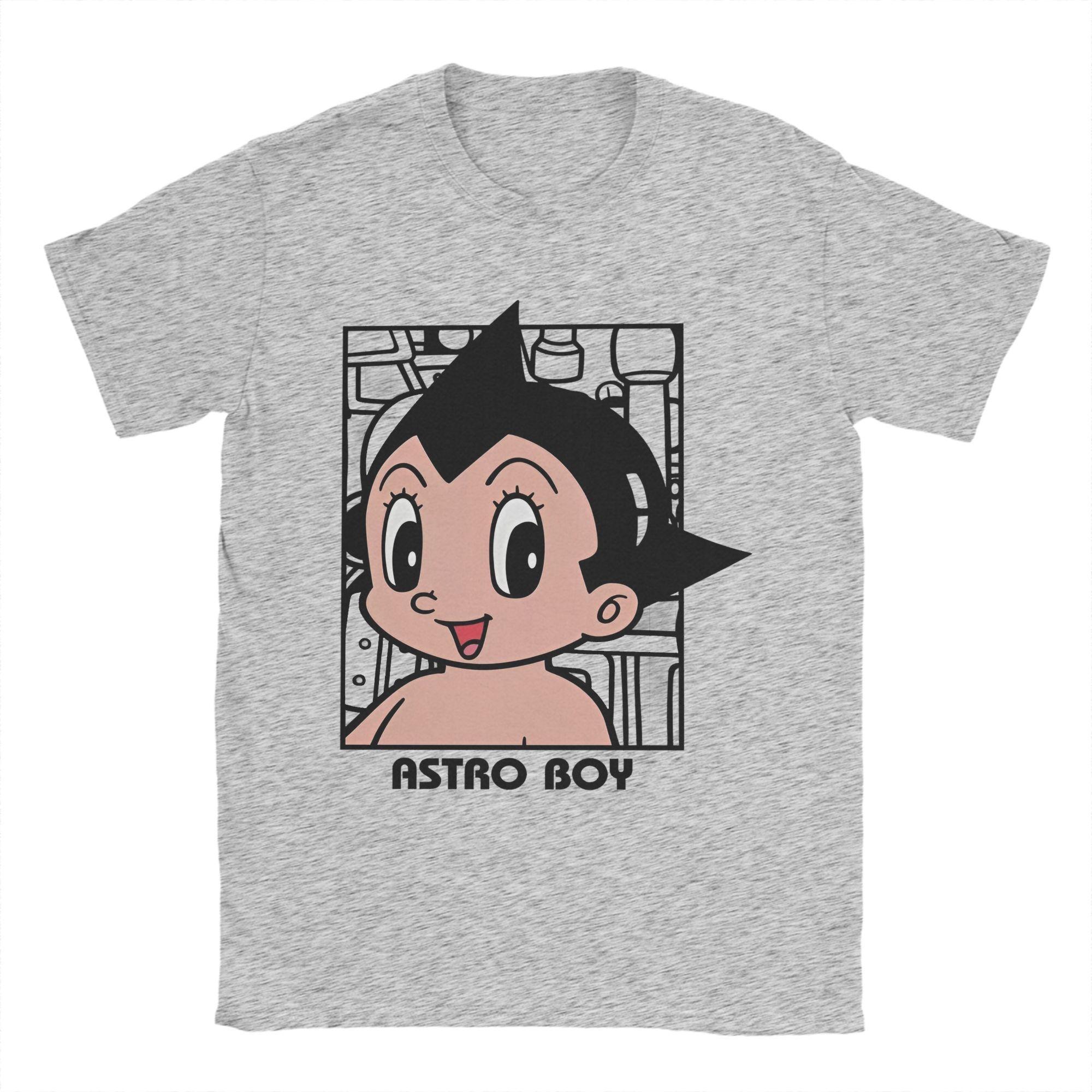 Miniso Астробой Манга Аниме Футболки Могучий Атом Астробой Смешные Хлопковые Футболки С Круглым Вырезом С Короткой Рукавой Футболки Идея Для Подарка Топы XL