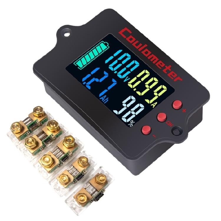 Accurate 8-120V Battery Tester Coulomb Meter Lithium Battery Counter with Splitter Sampler Low Power Consumption