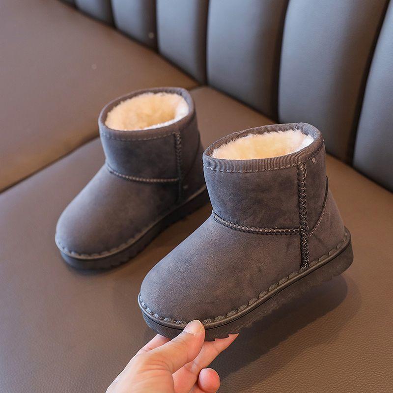 Boys and girls large cotton boots Girls non-slip children's fashion snow boots Winter new cotton boots keep warm