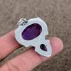 Sage Amethyst, Amethyst Gemstone 925 Sterling Silver Jewelry Pendant 2.05" KKG-340