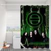 Rock Band T-Type O N-Negative Polyester Shower Curtain Waterproof Rust Resistant Grommet Easy Care Wipe Clean Durable