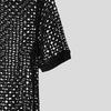 INCERUN Men Short Sleeve Hollow See Through Beach Casual T-shirts Tops
