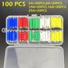 100/200 Pcs Continental Car Fuses Type For Vintage Classic Cars European Bar Torpedo Fuse Set 5/8/10/16/25AMP 25X6MM Fuse Holders1
