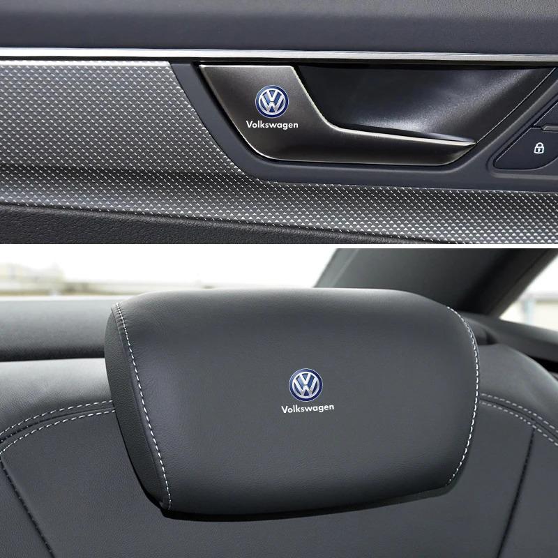 SVLHP1 New Car 3D Metal Sticker Steering Wheel Interior Sticker For VW Volkswagen CC Polo 6R Golf 5 6 7 8 MK7 MK4 MK6 Passat B6 B8 T5