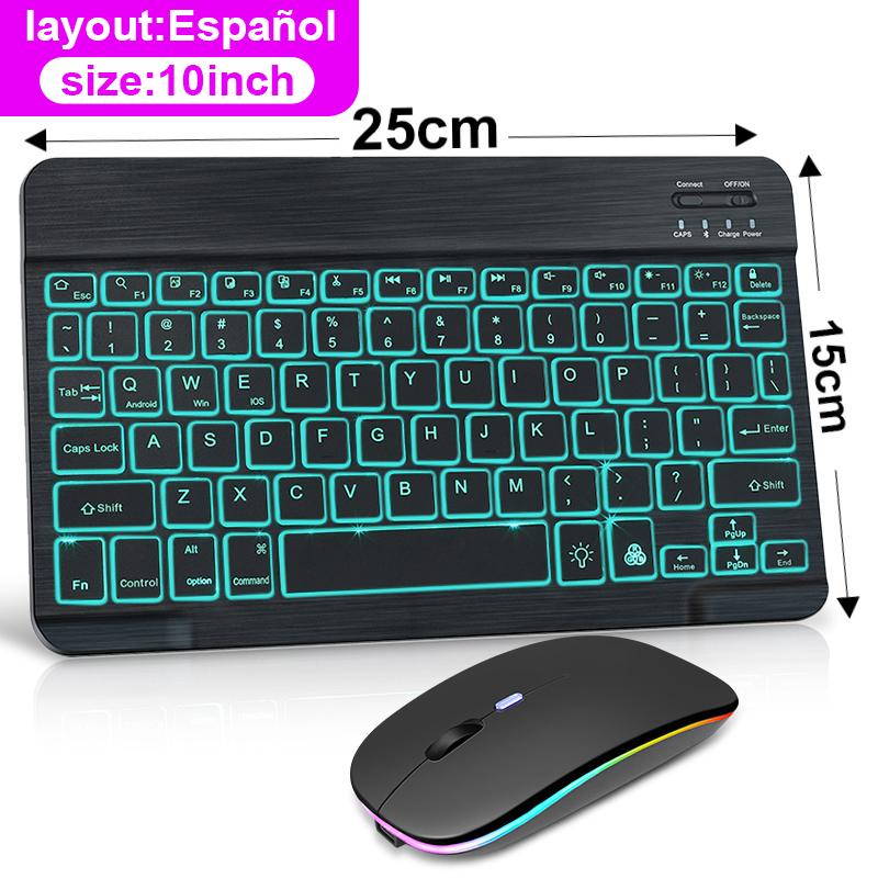 Clavier Et Souris Bluetooth Rechargeables – Ultra-minces Pour IPad, PC, Android, Windows