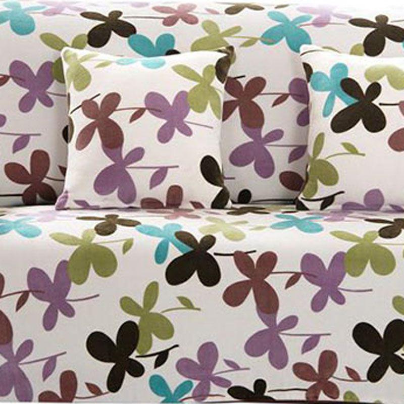 

Stretch 1234 Sofa Cover Chair Couch Elastic Seater Plush Warm Thick Slipcover 1pc Purple Leaf Pillowcase(Only）,45x45cm