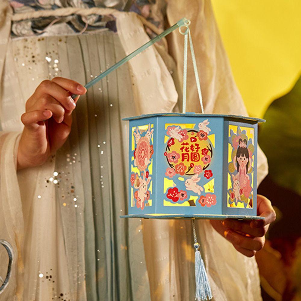 

Мультфильм Праздник Середины Осени Фонарь Проекционный Фонарь Чанъэ Кролик Фонарь Фонарь DIY Материал