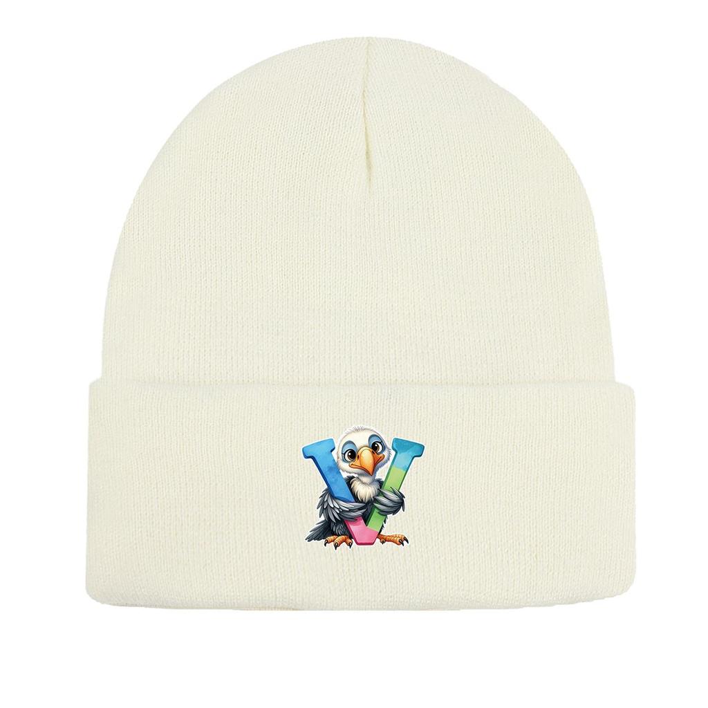 1pc, Alphabet A to Z and Animals Print Knitted Cap Beanie, 260 Knit Hats to Choose, for Men And Women