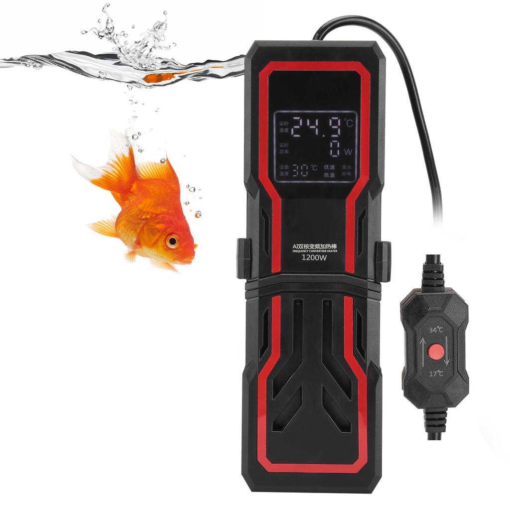 1200W Aquarium Heater with Digital Display Mini PTC Fish Tank Heating Rod