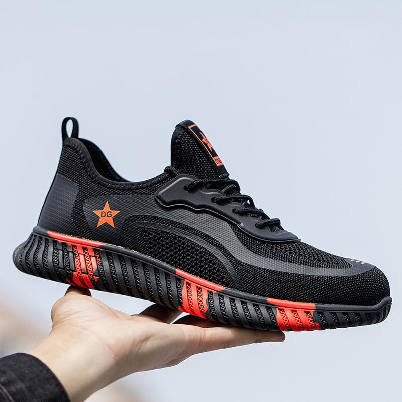 Mens Casual Breathable Steel Toe Covers Work Safety Shoes Worker Summer Tooling Security Boots Designer Footwear Protect