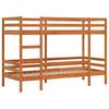 Bunk Bed Wax Brown 75 X 190 Cm Solid Pine Wood